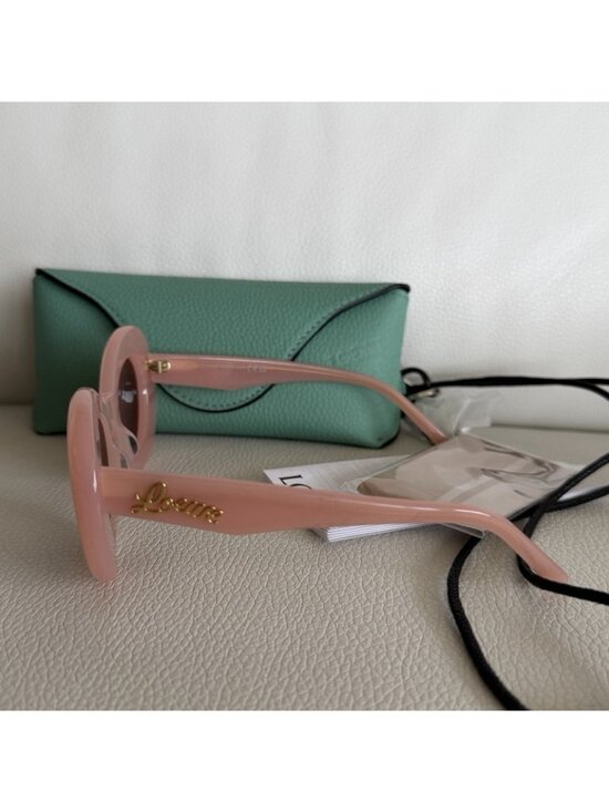 NEW LOEWE Acetate Curvy Round Sunglasses LW40112I Pink main image 10